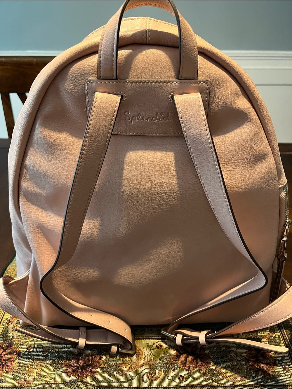 NWT! Splendid Pebbled Blush Pink Leather Backpack
